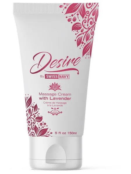 Swiss Navy Vibrators Desire Massage Cream wLavender 5oz 150 ml