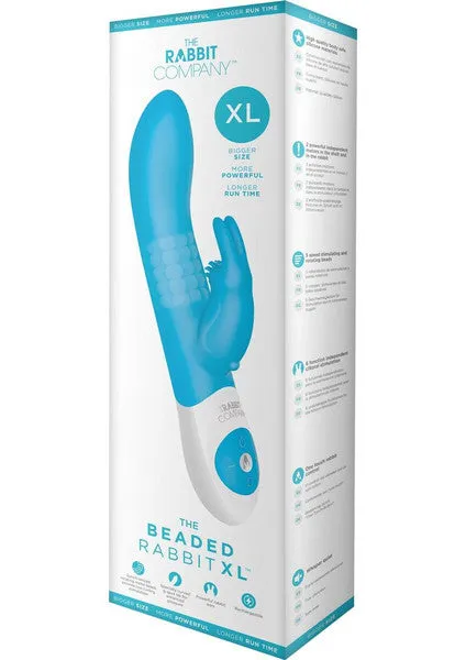 The Rabbit Company Beaded Rabbit XL Aqua Female Sex Toys