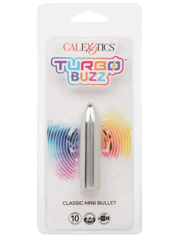Turbo Buzz Classic Mini Bullet Silver CalExotics Female Sex Toys Turbo Buzz Classic Mini Bullet Silver CalExotics Female Sex Toys