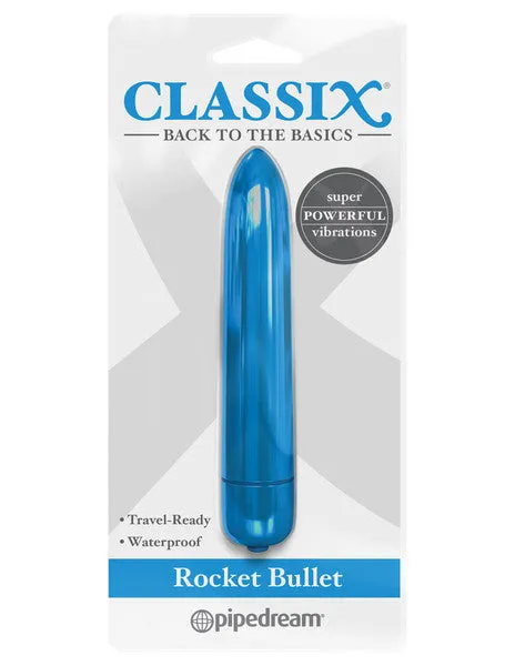 Vibrators Classix Rocket Bullet Blue Pipedream Products