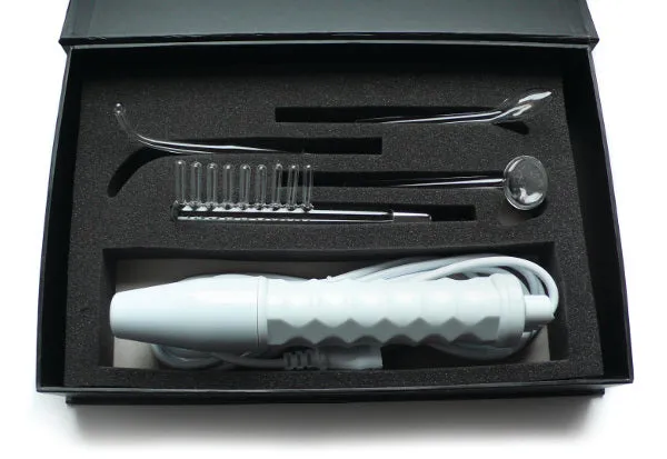 Vibrators Kinklab Neon Wand Electrosex Kit White Handle Purple Electrode