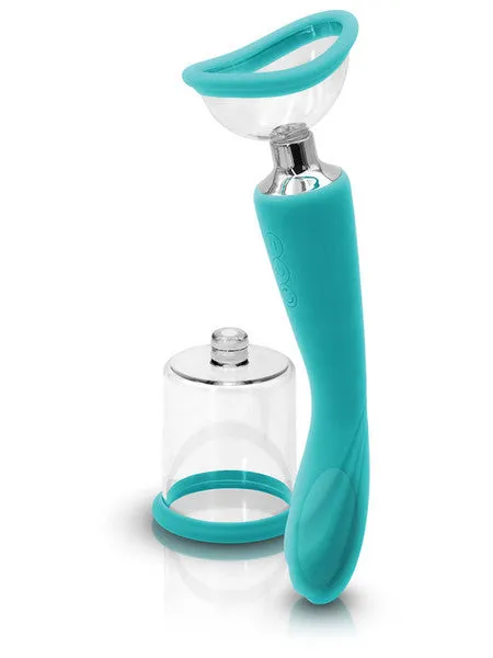 Vibrators NS Novelties INYA Pump and Vibe Teal