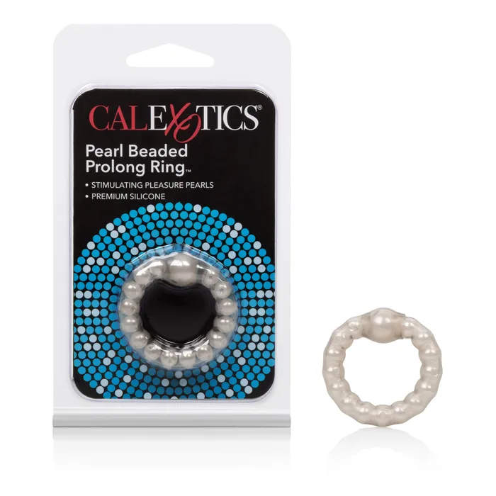 Vibrators Pearl Beade Prolong Rings Smoke CalExotics