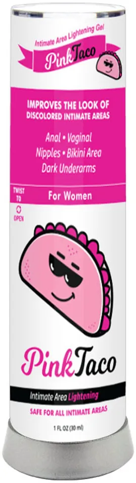 Vibrators Pink Taco Intimate Area Lightening Gel 1 Oz Bottle Body Action