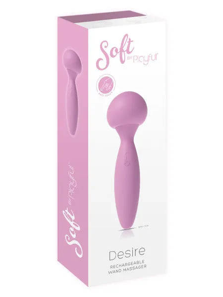 Vibrators Playful Soft by Playful Desire Wand Massager Pink