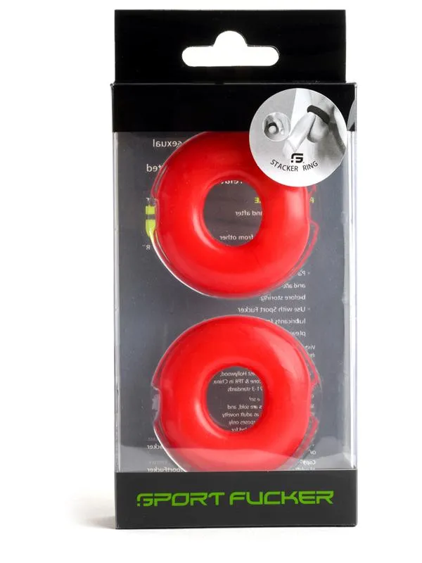 Vibrators Sport Fucker Stacker Rings Red Vibrators Sport Fucker Stacker Rings Red