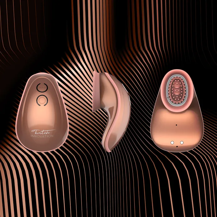 Vibrators Twitch Rose Gold Hands Free Suction And Vibration Toy Shots Toys