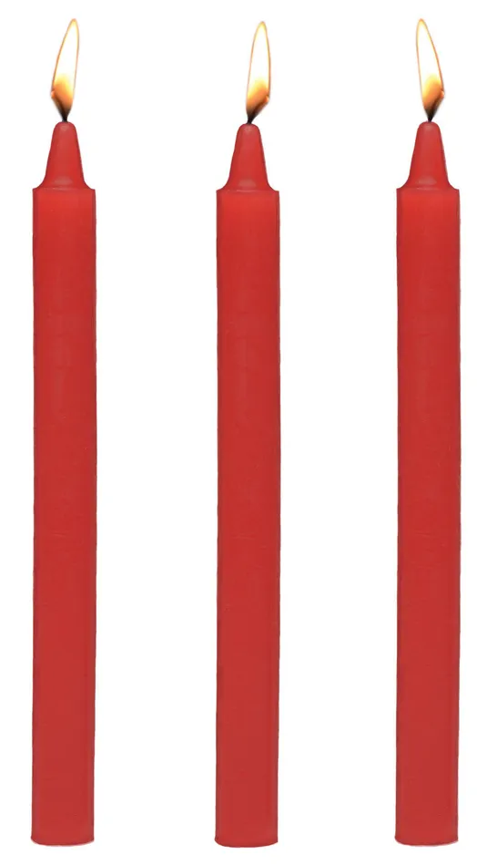 Vibrators XR Brands Master Series Fetish Drip Candles 3pk Red