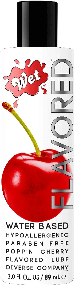 Wet Flavored Poppn Cherry 3 Fl Oz Wet Vibrators
