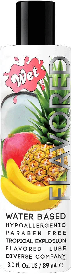 Wet Vibrators Wet Flavored Tropical Explosion 3 Fl Oz