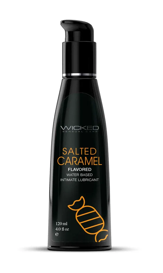Wicked Sensual Care Lubricants Aqua Salted Caramel Flavored Water Based Intimate Lubricant 4 Fl Oz Wicked Sensual Care Lubricants Aqua Salted Caramel Flavored Water Based Intimate Lubricant 4 Fl Oz