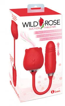 Wild Rose Suction Thruster Red HP LuvMyToyz Vibrators