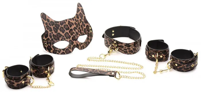 XR Brands Master Series Couples Wild Sex 7 Piece Bondage Set Brown