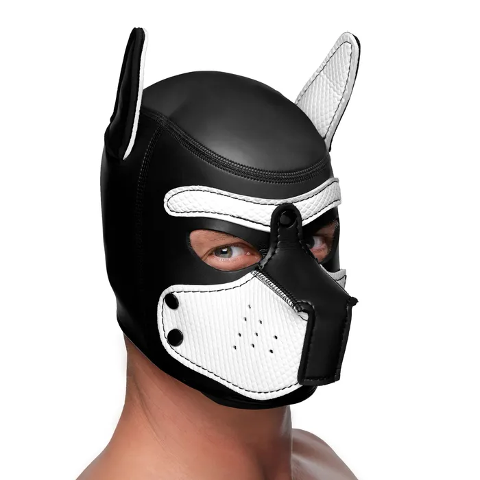 XR Brands Master Series Spike Neoprene Puppy Hood White Vibrators