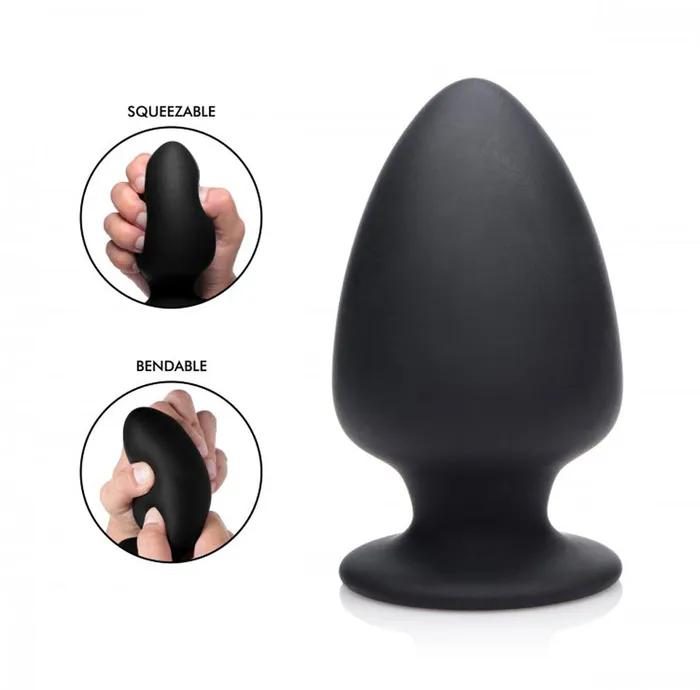 XR Brands Squeeze It Male Sex Toys Squeezable Silicone Anal Plug Large